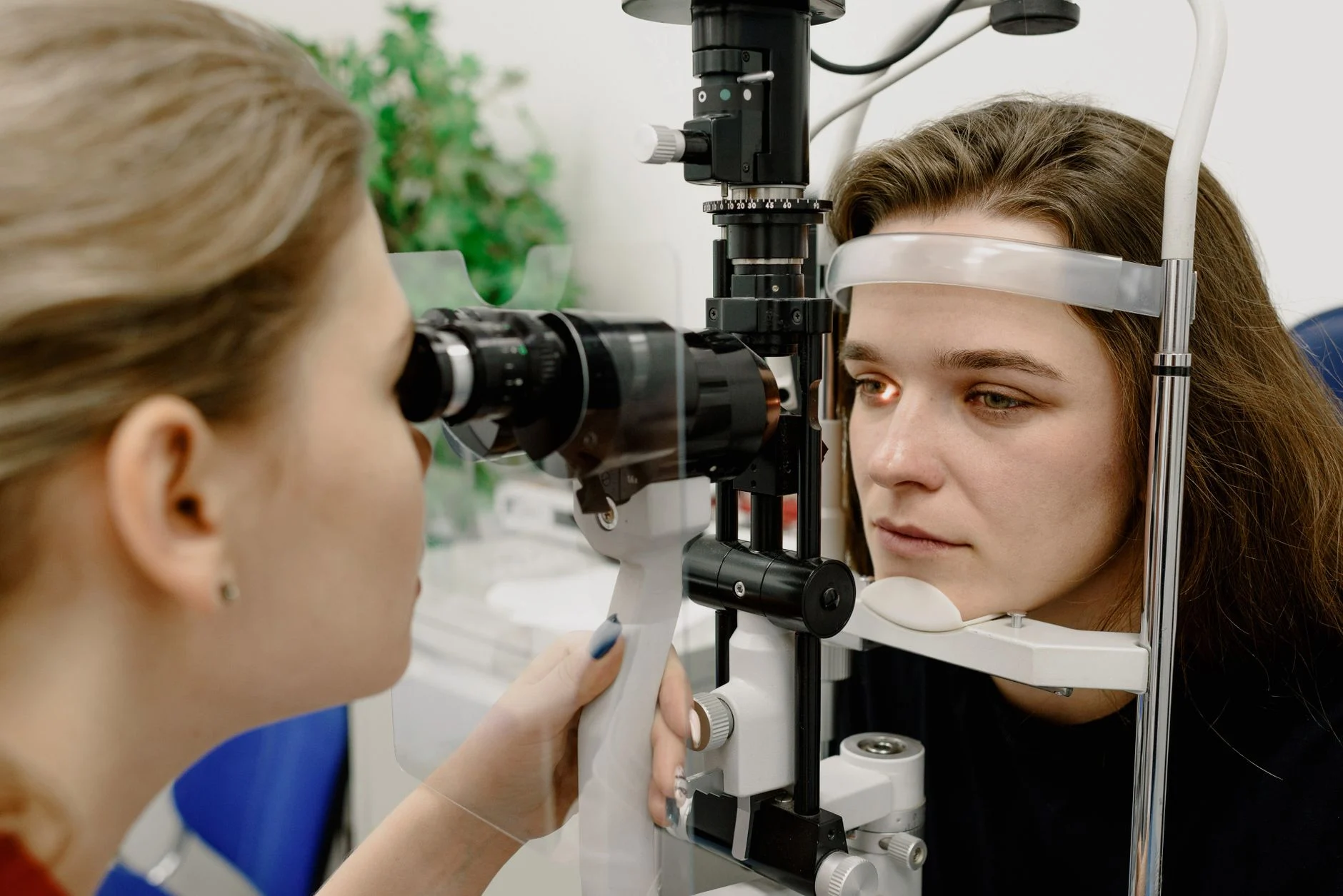 Patient recovering after LASIK surgery wears protective eye shields at night